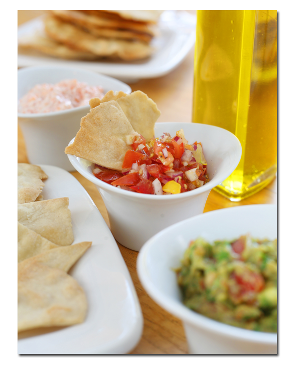 Dips con aceite de oliva virgen extra