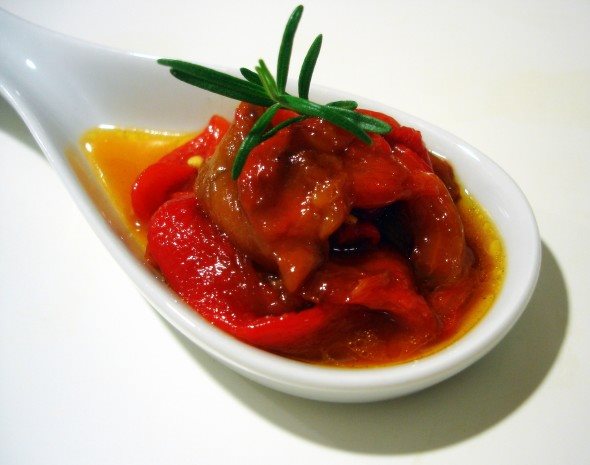 Pimientos morrones asados al horno